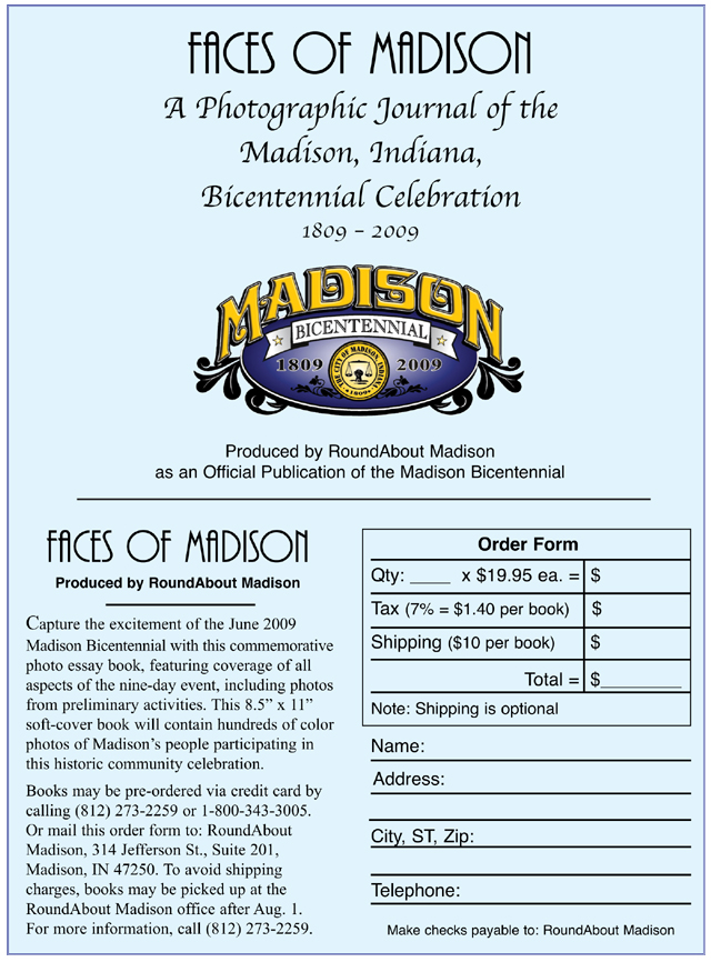 Faces of Madison Order Form